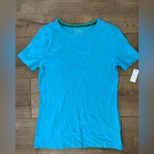 WOMEN’S TALBOTS PIMA COTTON CREWNECK TEE Light Blue